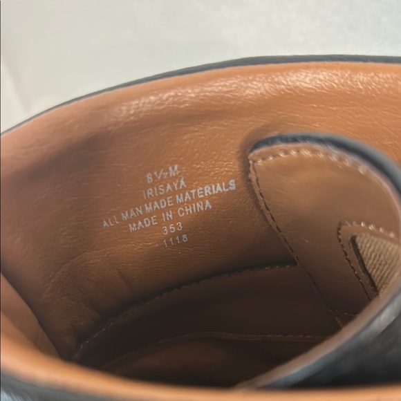 Indigo Black Lace Up Boots with Chunky Heel - Picture 5 of 7